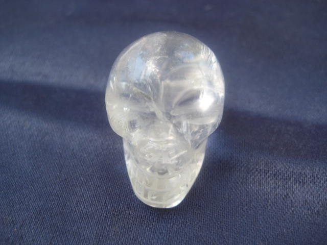 Clear Quartz Skull clearing, cleansing, healing and memory 1554